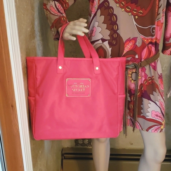 Victoria Secret Totes Set of 2✌New 15"W×12.5"H×4" Strong Canvas - Picture 3 of 14
